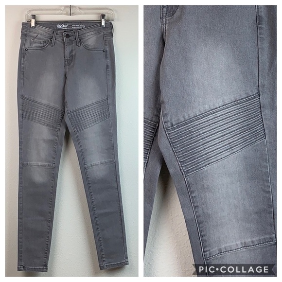 Mossimo NWOT moto biker stretch skinny pants 25 - Picture 2 of 8